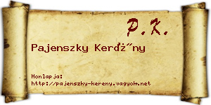 Pajenszky Kerény névjegykártya